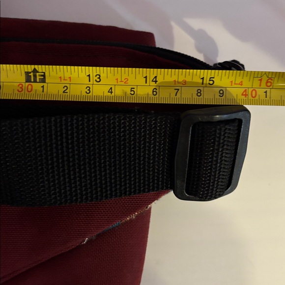 Retro Geometric Pattern Burgundy Women's Fanny Pack - Picture 3 of 9